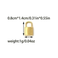 Macro shot of a mini golden padlock pendant with 0.8cm by 1.4cm dimensions and 1g weight - Golden Lock Style (TZ-TP1485-02)