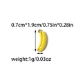 Handmade banana enamel pendant charm in yellow and gold stainless steel for jewelry DIY - Yellow Banana Drip Oil Style (TZ-TP1534-02)