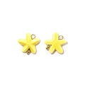 DIY yellow ceramic starfish charms with gold plated hanging loops for jewelry making - Yellow Starfish (TZ-HP0001-yellow)