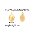 Detailed view of gold lemon pendants with size 1.1cm x 1.5cm and weight specifications - Lemon Shape (TZ-TP1613-02)