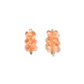 DIY orange translucent gummy bear charms with golden loops for jewelry making - Bear (TZ-HP0011-orange)