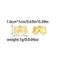 18K gold plated bow flower charms for DIY jewelry making, 1.6cm x 1cm size pendants - Hollow Bowknot Pendant (TZ-TP1516-02)