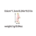 Pink coral-shaped stainless steel pendant with gold plating and dimensions info - Pink Small Coral Style