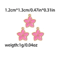 Roze emaille kersenbloesem hangers met 18K goudlaag voor doe-het-zelf sieraden maken - Kersenbloesem Stijl (TZ-TP0682-02)