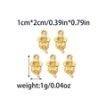 Elegante 18K goud roestvrijstalen zonnebloem bedeltjes set met maat en gewicht info - Zonnebloem Stijl (TZ-TP0879-02)