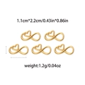 Five-piece gold infinity heart charms in stainless steel for DIY jewelry making - Infinity Heart Style (TZ-TP0765-02)