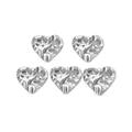 Detailed view of silver heart charms with unique hammered texture and attachment rings - Heart Silver Fold Texture Pendant (TZ-TP0744-01)