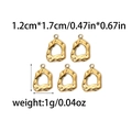 5Pcs 304 stainless steel hammered geometric pendants with gold finish for jewelry DIY - Hammered Geometric Shape (TZ-TP0822-02)