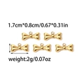 Set of five gold bone-shaped stainless steel charms for DIY jewelry 1.7cm by 0.8cm size - Bone Style (TZ-TP0756-02)