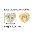 Ciondoli a cuore smaltati con fiocco dorato e perle per creazione gioielli fai-da-te - Ciondolo Bordo Perla Cuore Fiocco Blu Chiaro (TZ-TP1085-02-blue)