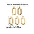 Polished 18K gold stainless steel oval jewelry charms for DIY ocean style accessories - Oval Style (TZ-TP0801-02)