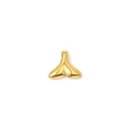 Minimalist ocean-themed gold fishtail pendant in polished stainless steel for DIY jewelry - Fish Tail Style (TZ-TP1544-02)