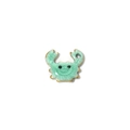 Mint green crab pendant charm with gold metal edges for DIY necklace and jewelry making - Mint Green Crab Style
