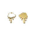 Colgantes de nube fluida en acero inoxidable chapado en oro 18K para joyería - Nube Sólida Dorada (Blanco) (TZ-TP1091-02-white)