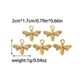 Set aus fünf goldenen Bienenanhängern aus Edelstahl für DIY-Schmuckherstellung - Goldener Bienen-Stil (TZ-TP0416-02)