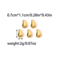 Polished stainless steel water drop pendants for DIY jewelry making with dimensions - Gold Water Drop (TZ-TP0864-02)