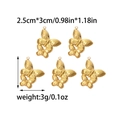 Detailed macro view showing a 2.5x3cm golden double-layered butterfly pendant with ring - Gold Double Layer Butterfly Style