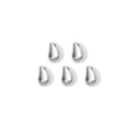 Polished silver stainless steel teardrop pendants with mirror finish for DIY jewelry - Silver Water Drop (TZ-TP0864-01)