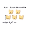Set of 5 golden stainless steel butterfly charms for jewelry making DIY craft projects - Butterfly Shape (TZ-TP0850-02)