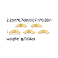 Golden stainless steel wing charms with feather texture for DIY jewelry making - Wing Shape (TZ-TP0869-02)