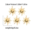 5PCS 18K gold plated stainless steel sun pendants for DIY jewelry making 3.8x4.6cm - Sun Shape (TZ-TP0791-02)