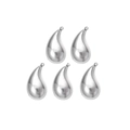 Five-piece teardrop 304 stainless steel pendants set with polished silver mirror finish - Water Drop Style (TZ-TP0847-01)