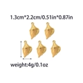5pcs Gold stainless steel conch pendants for DIY necklace jewelry making, 1.3x2.2cm - Gold Conch Style (TZ-TP0873-02)