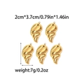 Golden spiral shell pendant set for DIY jewelry making in polished stainless steel - Conch Spiral Shaping Style (TZ-TP0730-02)