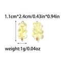 Detail showing two yellow gummy bear pendants with gold loops and size measurement marks - Yellow Gummy Bear Pendant (TZ-HP0011-yellow)