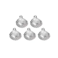Five-piece set of polished silver stainless steel seashell pendants for DIY jewelry making - Shell Style (TZ-TP0433-01)