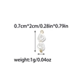 Irregular double layer faux pearl pendant with 18K gold plated metal hardware - Double Layer Irregular Pearl Ring Pendant (TZ-HP0017)