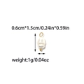Baroque pearl pendant with gold plating and size measurements for jewelry DIY - Single Baroque Pearl Charm Pendant (TZ-HP0013)