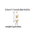 Double pearl pendant charm with gold metal beads and hanging loop for DIY jewelry - Two Bead String Pearl Open Ring Pendant (TZ-HP0033)