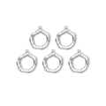 Cinco colgantes geométricos de acero inoxidable 304 martillados para joyería artesanal - Colgante Redondo Irregular Martillada (TZ-TP0819-01)