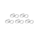 Detailed view of five silver infinity heart charms for DIY jewelry making accessories - Silver Infinity Heart (TZ-TP0765-01)