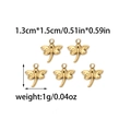 Macro view of gold dragonfly pendants with size 1.3x1.5cm and 1g weight detail - Gold Dragonfly Style (TZ-TP0834-02)
