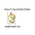 Detaillierte Größentabelle für goldene Bärentatze-Anhänger aus Edelstahl, 0,9cm mal 1,5cm - Fußabdruck Form Anhänger (TZ-TP1213-02)