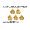 5 Stück 18K Gold Edelstahl Muschel Anhänger mit Größe 1,6x2,1cm für DIY Schmuckherstellung - Jakobsmuschelform (TZ-TP0549-02)