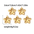 Goldener Blumenanhänger aus Edelstahl mit Hammerschlag-Optik und 3,6x3,8cm Maßen - Gehämmerte große Blume (TZ-TP0722-02)