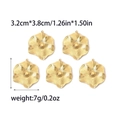 Detailed view of five gold flower pendants with radial texture and 3.2cm size - Floral Radial Stripe Metal Pendant (TZ-TP0848-02)