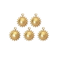 Detailed view of 18K gold plated stainless steel sun pendants for DIY jewelry making - Sun Design (TZ-TP0733-02)