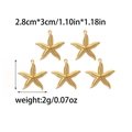 5pcs gold starfish pendants for DIY jewelry making, 18K gold plated stainless steel - Starfish Shape (TZ-TP0425-02)