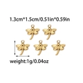 Classic 18K gold plated stainless steel dragonfly pendants for DIY jewelry making - Dragonfly Design (TZ-TP0834-02)