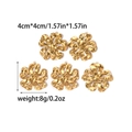 Set of five 4cm hammered gold flower charms for DIY jewelry making accessories - Hammered Flower Pendant (TZ-TP0418-02)