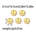 Vue détaillée de breloques symbole de paix en or 18 carats pour bijoux DIY avec taille - Style Symbole de la Paix (TZ-TP0921-02)