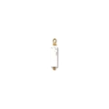 Macro detail of rectangle white marble pendant with golden beads and a secure hanging ring - Grey Textured White Stone Pillar Pendant (TZ-HP0037-white)