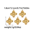 Pendentifs fleur en or 18K pour bijoux DIY 1,8cm x 2,1cm avec finition polie brillante - Style Fleur (TZ-TP0718-02)