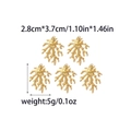 Golden coral style 304 stainless steel pendants for DIY ocean jewelry making 5pcs - Gold Coral Pendant (TZ-TP0743-02)