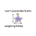 Purple starfish pendant with gold edge for DIY jewelry making, 1cm by 1.2cm size - Purple Starfish
