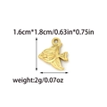 18K vergoldeter Edelstahl Skalar Anhänger für DIY Schmuck mit Größe und Gewichtsangaben - Gold Engel Fisch (TZ-TP1608-02)